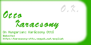 otto karacsony business card